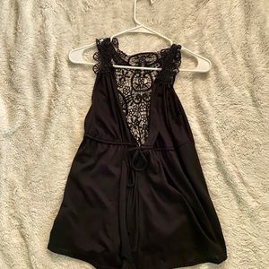 Black sleeveless cardigan